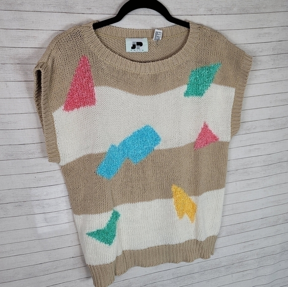 JP KNITS VINTAGE SLEEVELESS SWEATER TOP, SZ LARGE/EXTRA LARGE - Picture 6 of 8